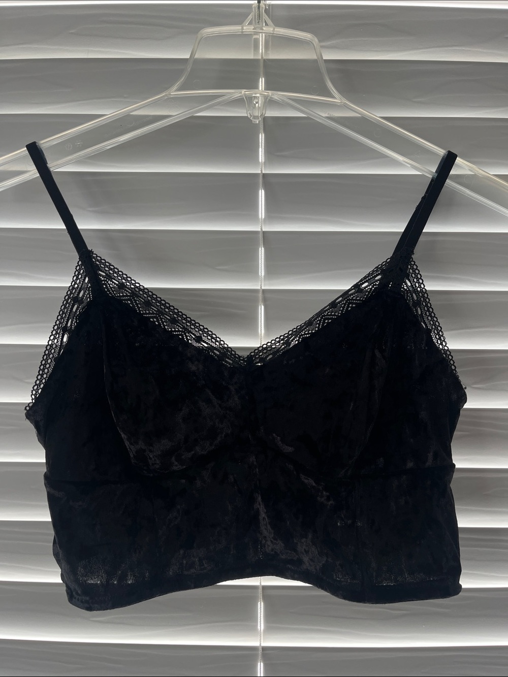 flirtitude Black Velvet Lace Bralette